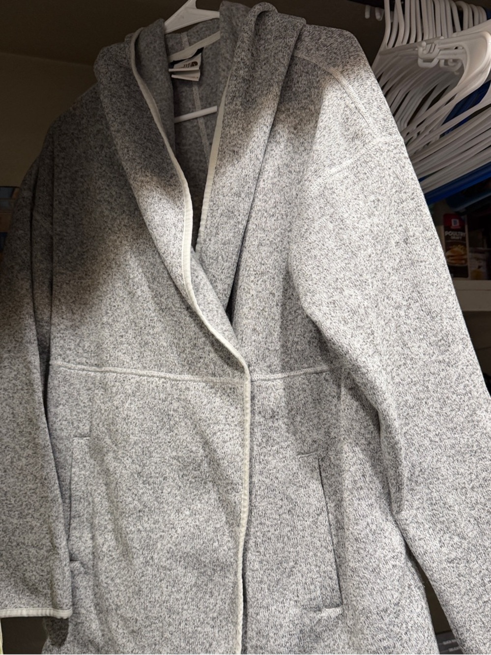 The North Face Women's Light Gray Hooded Trench Coat